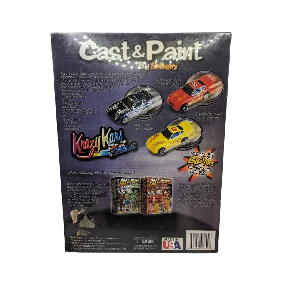 Krazy Kars Cast and Paint Custom Racers Model Kit Brand New Sealed